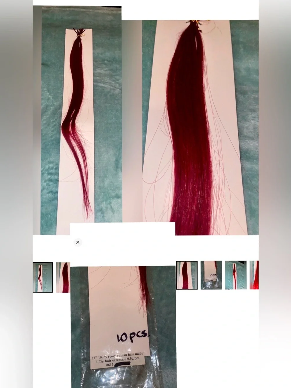 100% Remy Human Hair Bonded I-Tip Hair Extensions Fashion Colors 18”22” Lengths